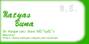 matyas buna business card